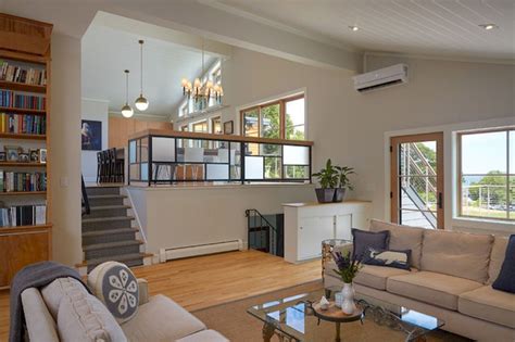 living room split level home