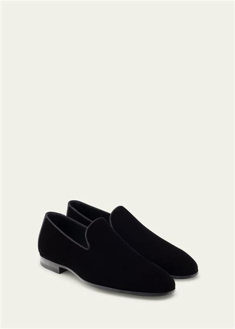 Magnanni Men's Jareth Velvet Venetian Loafers - Bergdorf Goodman