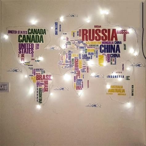 WALLSTICKS ' World Map with Country Names - Creative - Decorative ...