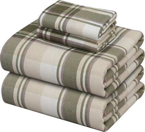 Amazon.com: ZOYER Flannel Sheets Queen Size Set - Soft & Comfy Deep ...