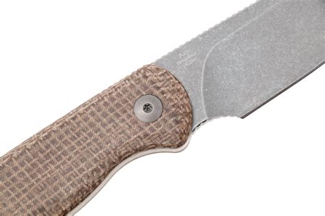 Kizer Drop Bear 1094A1 Gray Stonewash 14C28N, Burlap Micarta ...