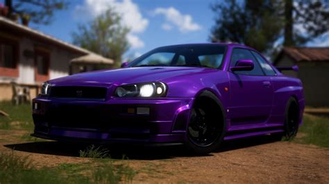 Nissan R34 I built recently : r/ForzaHorizon