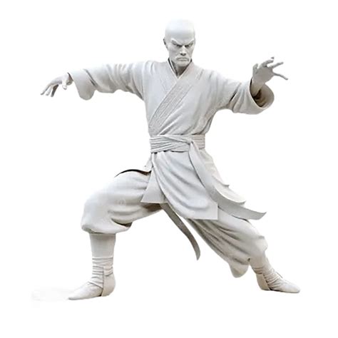 3d Kung Fu Character White Background, 3d, Man, Character PNG ...
