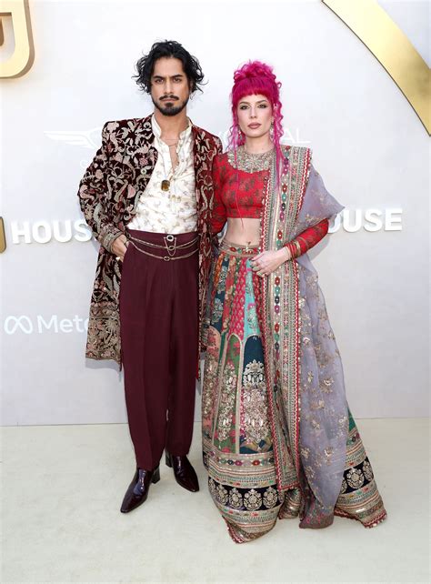 For The 2024 Gold Gala, Avan Jogia And Singer Halsey, In An Embroidered ...