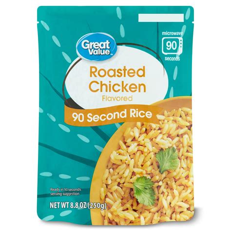Great Value Chicken Flavored Rice 90 Second Pouch, 8.8 oz - itFRESH