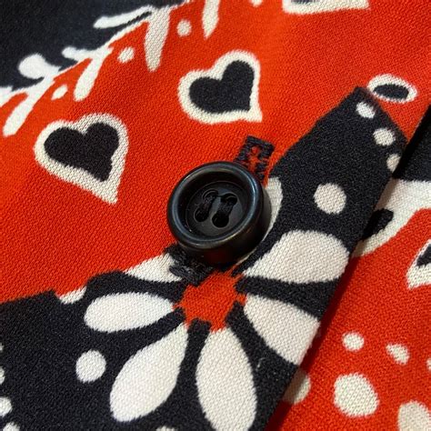 70s red and black long sleeve shirt | LEMON