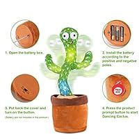 Buy SHINETOY ENTERTAIN KIDS TikTok Dancing Cactus Plush Toy, Sing ...