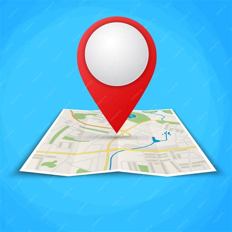 Folded maps with color point markers | Premium Vector