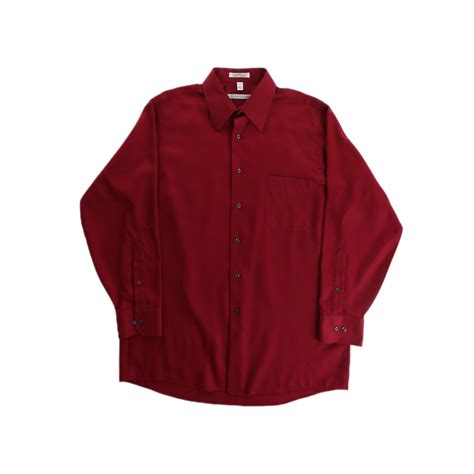 【FIFTY-FIFTY】GEOFFREY BEENE deep red colour dress shirt -8937- | cv