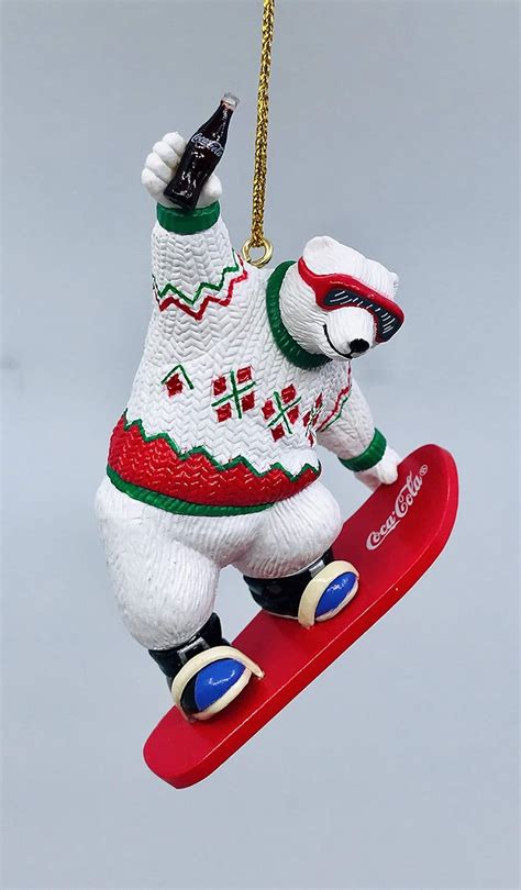 Buy Coca-Cola Coke Polar Bear Collection Snowboarding Bear Christmas ...