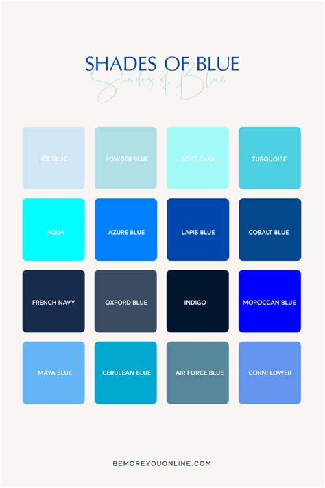 176 Colour Names & Shades | Ultimate Brand Colour Bible - Be More You ...
