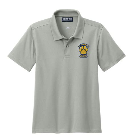 St. Tammany Junior High Dryfit Polo - Grey – Skobel's School Uniforms