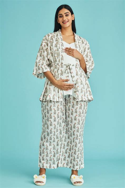 Honey Bunny Nursing Robe Pyjamas Night Set – The Mama Project