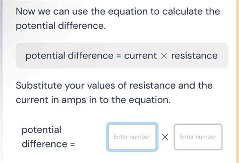 Image result for Current and Potential Difference Equation
