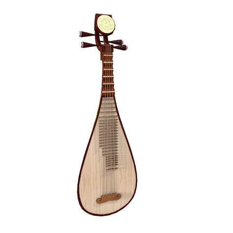 Chinese Stringed Instrument Pipa 3D Model $41 - .3ds .blend .c4d .fbx ...