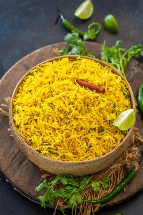 Turmeric Rice Recipe (Indian Yellow Rice) - Whiskaffair