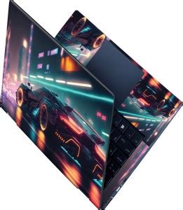 SCOTLON All Panel_Futuristic racing car city_Premium Laptop Skin Vinyl ...