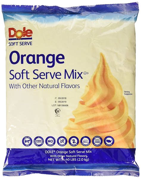 Amazon.com: Dole Soft Serve Mix, Orange, 4.40 Pound : Grocery & Gourmet ...