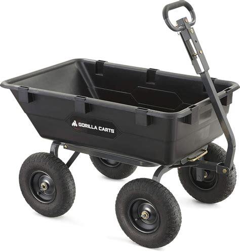 Amazon.com : Gorilla Carts Heavy-Duty Poly Yard Dump Cart, 6 Cu Ft Tub ...
