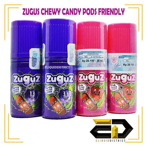 Jual ZUGUZ PODS FRIENDLY CHEWY CANDY GRAPE - STRAWBERRY ZUGUS PREMIUM LIQUID INDONESIA 30ML 12MG ...
