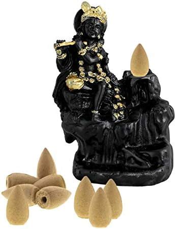 Buy Prerna Resin Porcelain Adiyogi Dhyana Mudra Smoke Fountain Figurine ...