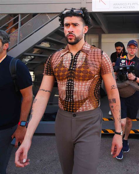 Bad Bunny Wore a Sheer Bikini-Print Top