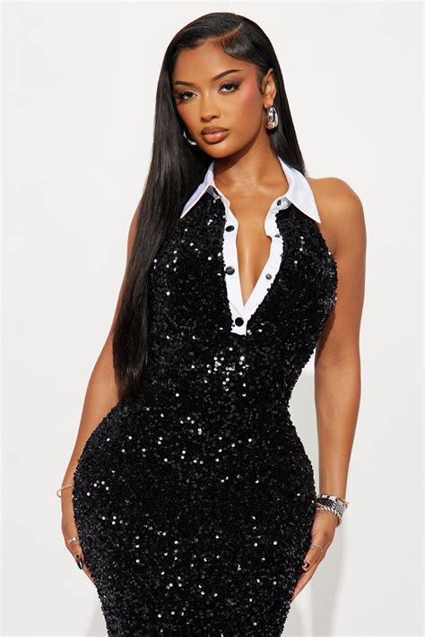 Krissed Sequin Gown - Black | Fashion Nova
