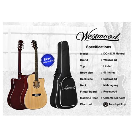 Order Westwood DC-41CM Jumbo Acoustic Guitar for Beginners Online From ...
