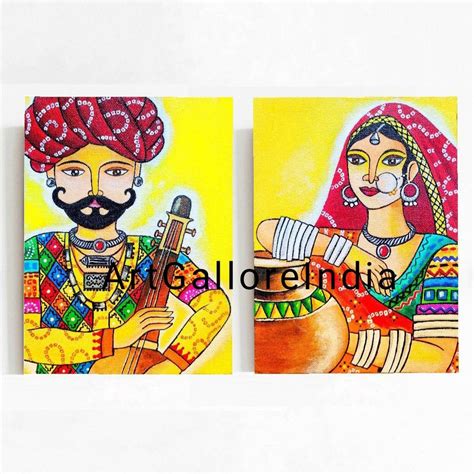 Rajasthani Painting | Rajasthani painting, Diy canvas art, Indian painting