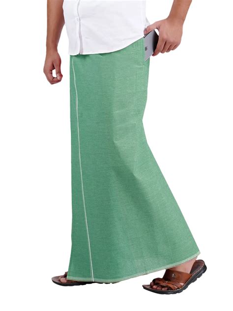 Flexi Readymade KFC Single Pista Green Colour Dhoti