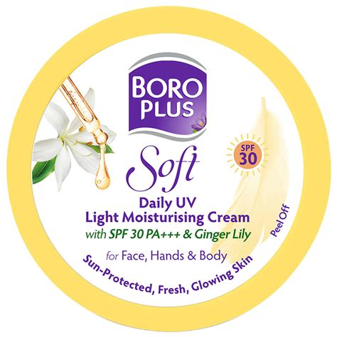 Buy Boroplus Soft SPF 30 PA+ Daily UV Light Moisturising Cream, 200 ml ...