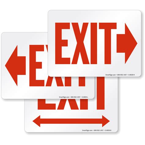 Exit Sign Template