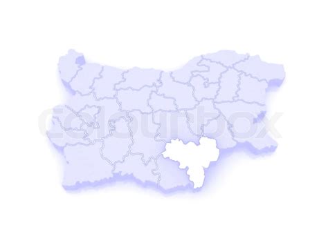 Map of Haskovo Province. Bulgaria. | Stock image | Colourbox
