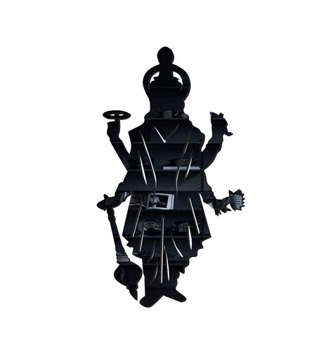 Sticker Hub Lord Vishnu Acrylic 3D Mirror Wall Sticker (Black)_MBL195 ...
