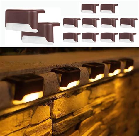 MXGA 16 Pack Solar Step Lights Outdoor Waterproof LED Solar Lampe for ...