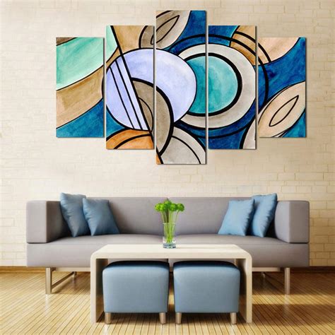 WENS Velvet Modern Art 5 Panels Wall Art (24x40 Inch), WSPL-6036 ...