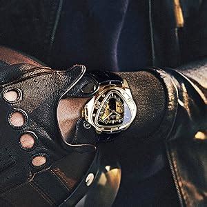 Buy FORSINING Genuine Leather Winner Fashion Analogue Men's Watch (Gold ...