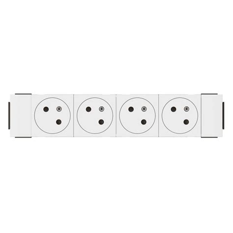 077144L Legrand | Legrand Mosaic White 4 Gang Plug Socket, 16A, Indoor ...