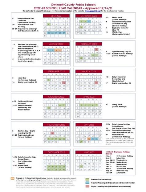 Gwinnett County School Calendar 2022 To 2023 2025 - Schoolcalendars.net