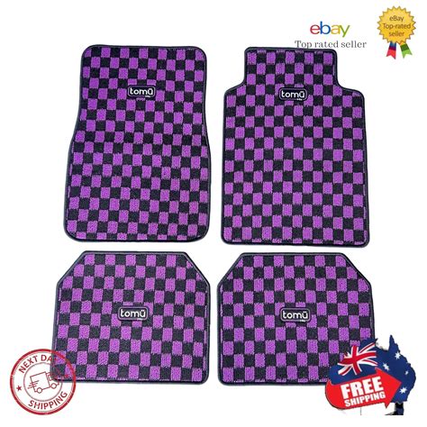 Checker Floor Mats Akashi Tomu - Purple JDM CARPET Car floor mats ...