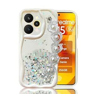KC Back Cover for Realme 15 5G - Cute Pearl in Heart Bracelet Dry Fixed ...