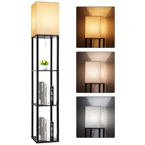Glass Floor Lamp With Shelf