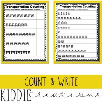 Transportation Counting Worksheet 的图像结果