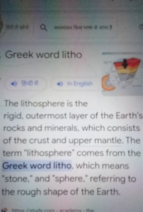 from which word is lithosphere derived - Brainly.in