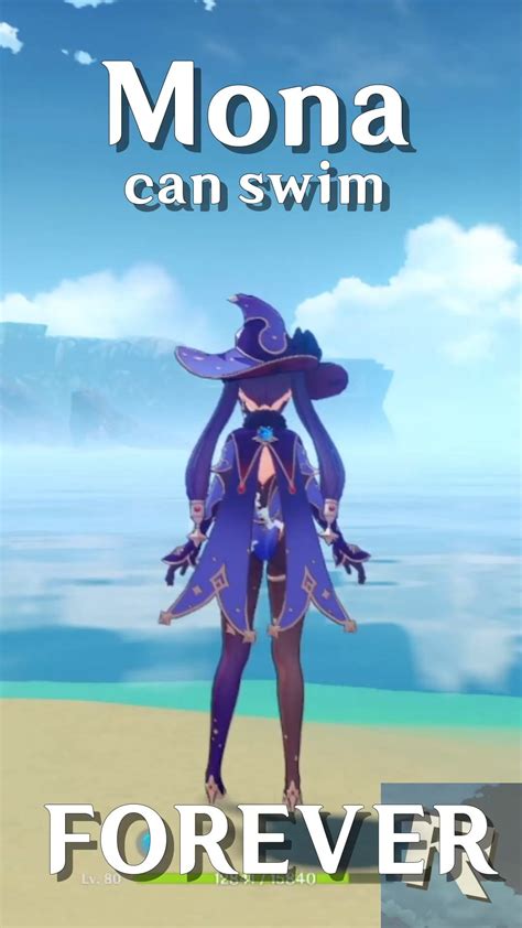 So wait Mona can swim FOREVER? : r/Genshin_Impact