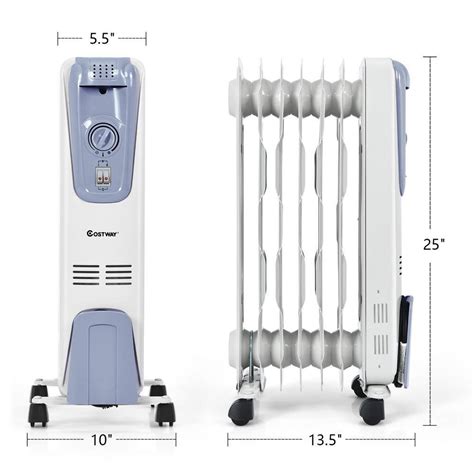 Buy 1500-Watt Electric Oil-Filled Radiator Space Heater 7-Fin ...