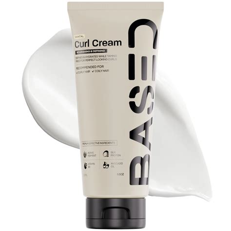 Amazon.com: BASED Curl Cream, Defines Curls, Controls Frizz, Medium ...