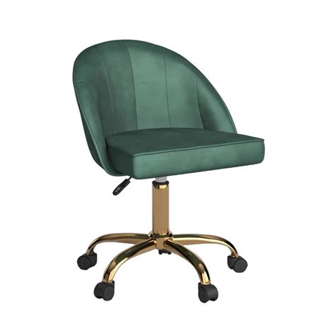 Velvet Tufted Office Chair With Smooth Wheels – Green|Nestroots | Nest