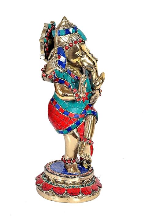 Brass Dancing Ganesha Idol Dancing Ganesha Height 11 inches – AONA INDIA