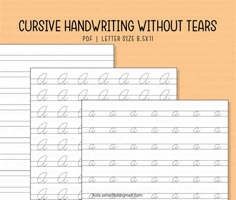 Handwriting Without Tears Cursive Printables